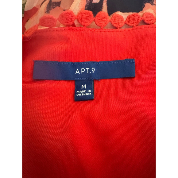 Women's Apt. 9 Floral Maxi Dress Size M Red Blue - Picture 3 of 4